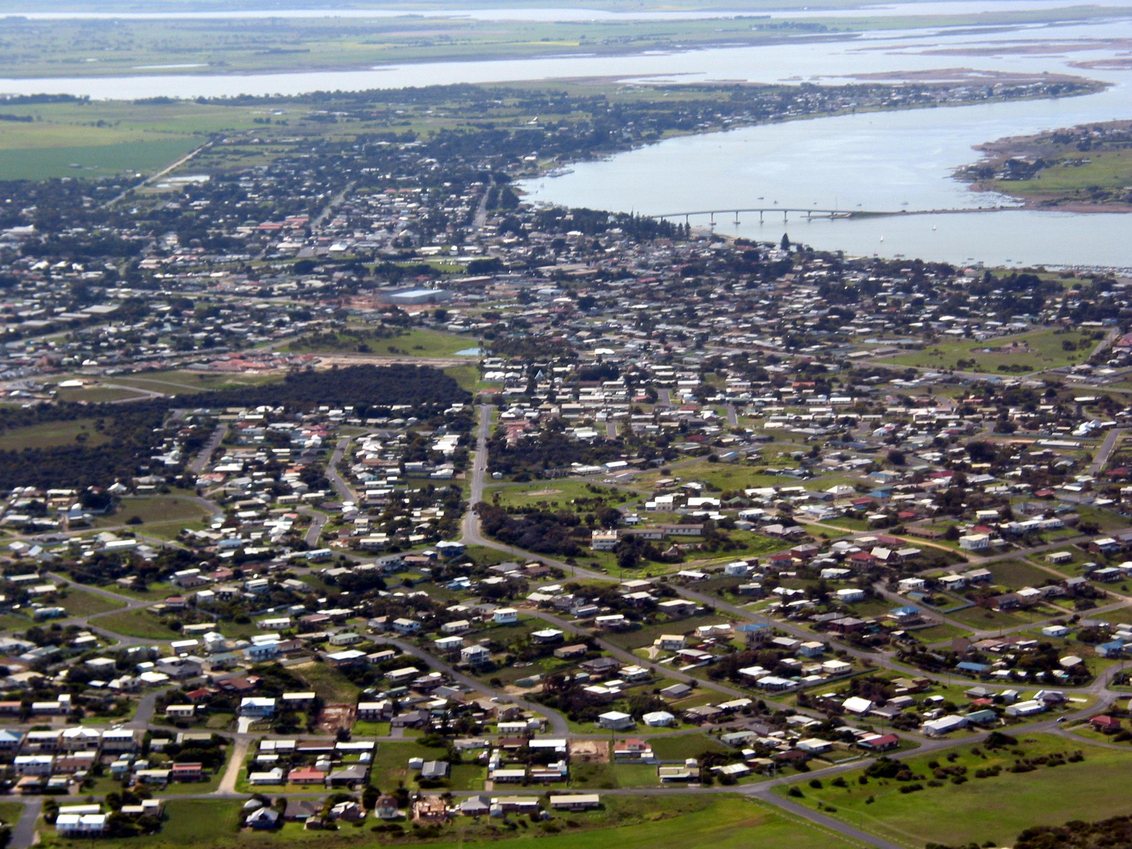 View of Goolwa township